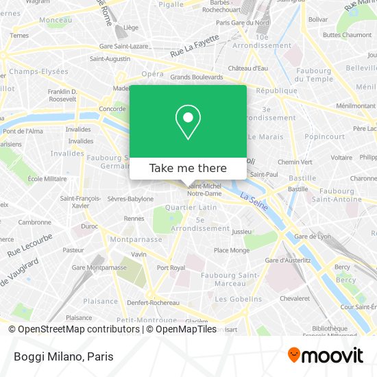 Mapa Boggi Milano