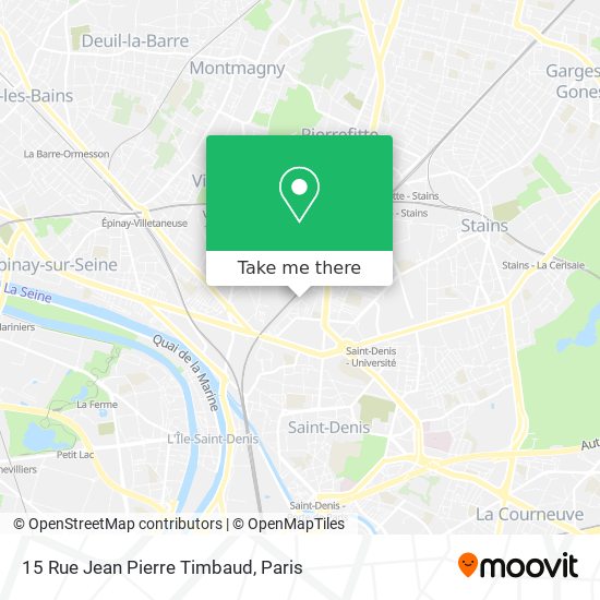 Mapa 15 Rue Jean Pierre Timbaud
