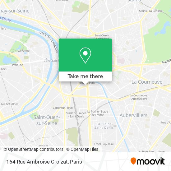 Mapa 164 Rue Ambroise Croizat