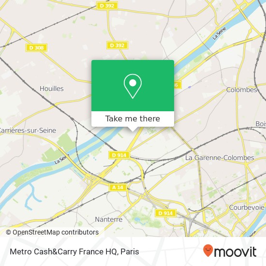Metro Cash&Carry France HQ map