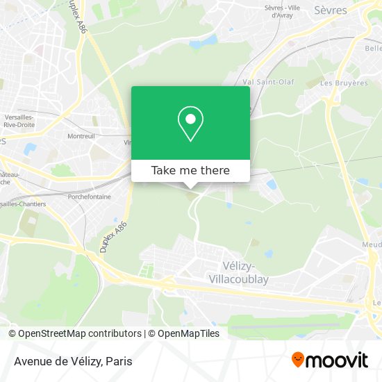 Mapa Avenue de Vélizy