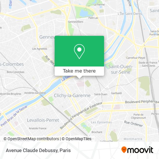 Avenue Claude Debussy map