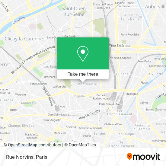 Rue Norvins map