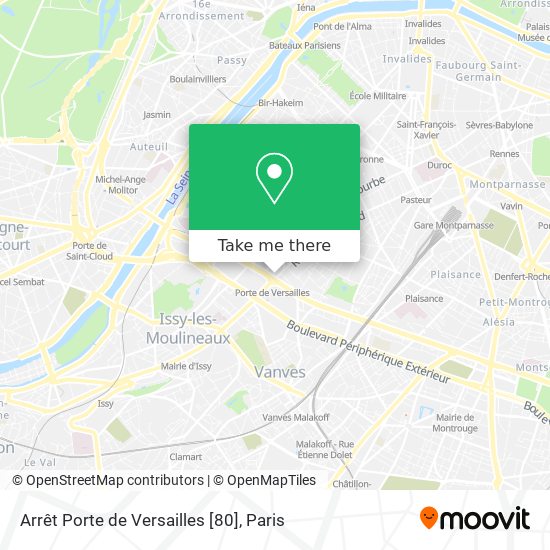 Arrêt Porte de Versailles [80] map