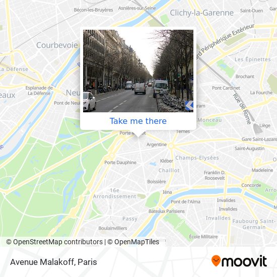 Avenue Malakoff map