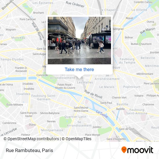 Mapa Rue Rambuteau