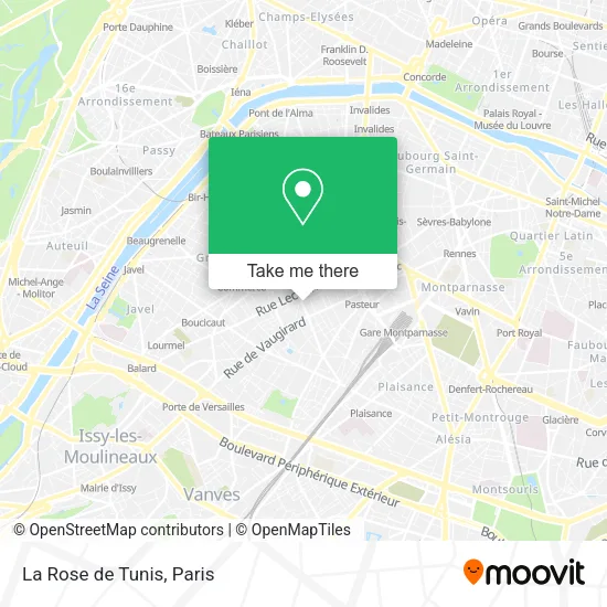 La Rose de Tunis map
