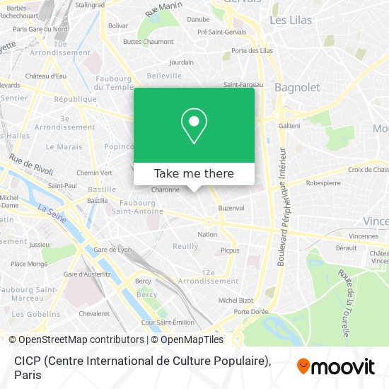 Mapa CICP (Centre International de Culture Populaire)