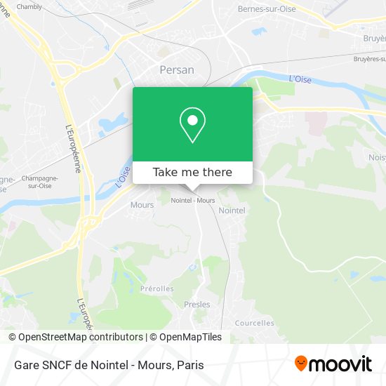 Gare SNCF de Nointel - Mours map