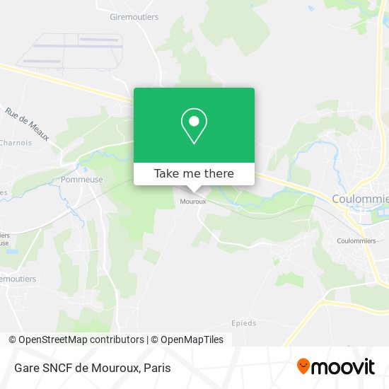 Mapa Gare SNCF de Mouroux