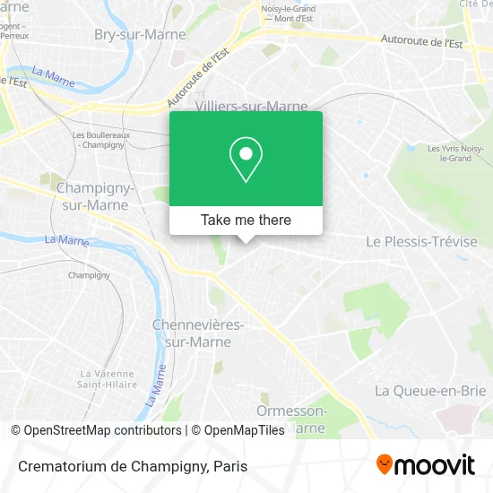 Crematorium de Champigny map