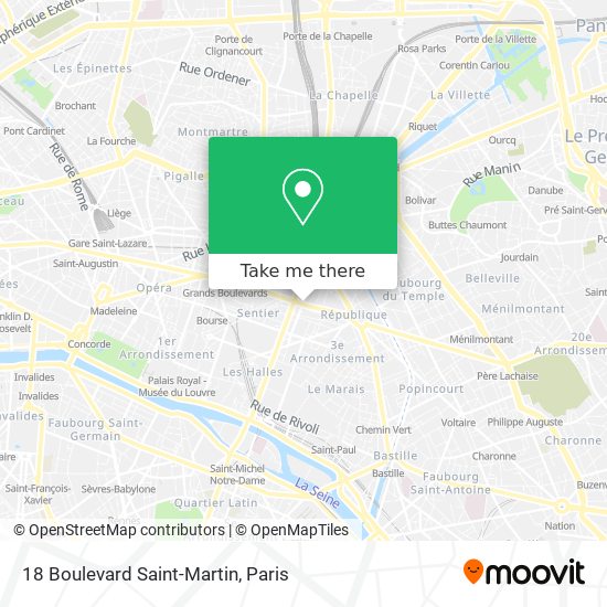 Mapa 18 Boulevard Saint-Martin