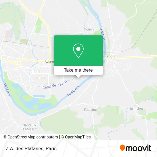 Z.A. des Platanes map