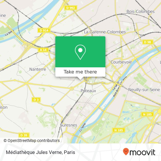Mapa Médiathèque  Jules Verne