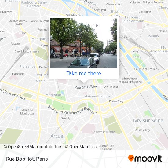 Mapa Rue Bobillot