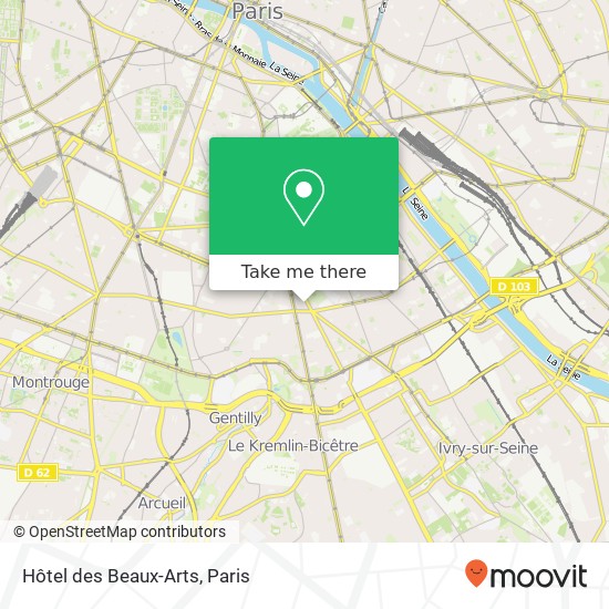 Mapa Hôtel des Beaux-Arts