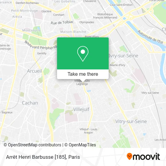 Arrêt Henri Barbusse [185] map