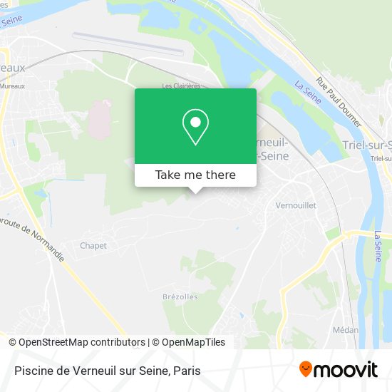 Mapa Piscine de Verneuil sur Seine