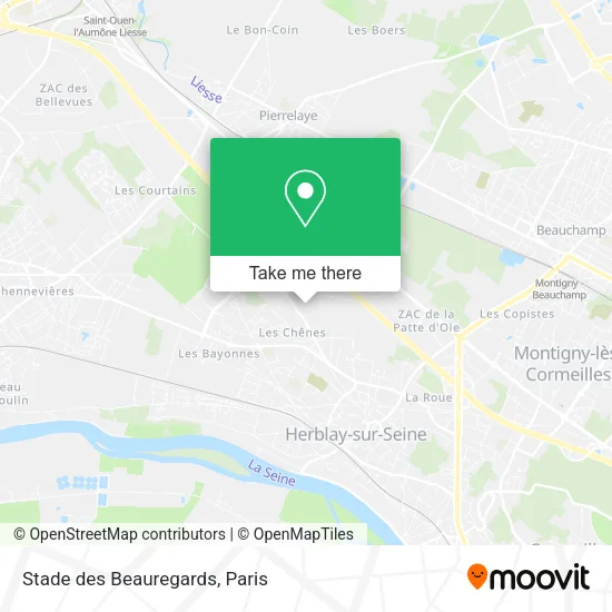 Stade des Beauregards map