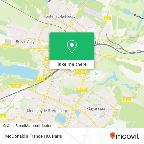 McDonald's France HQ map