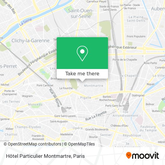 Mapa Hôtel Particulier Montmartre