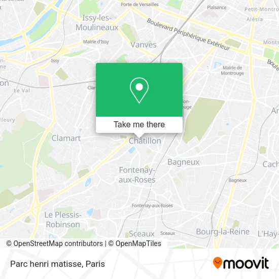 Parc henri matisse map