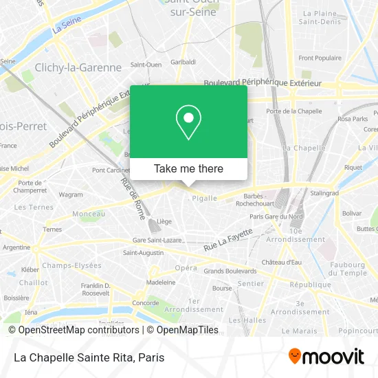 La Chapelle Sainte Rita map