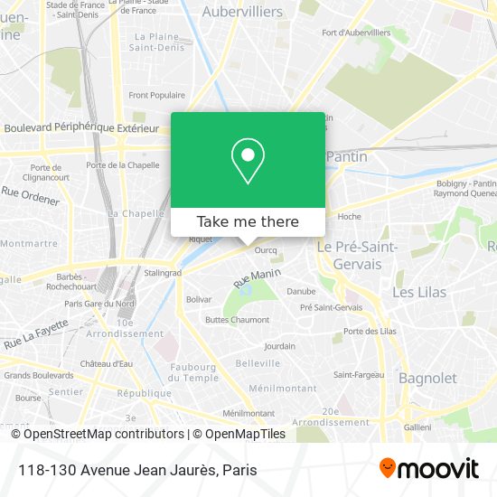 Mapa 118-130 Avenue Jean Jaurès