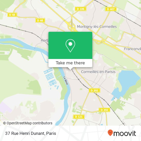 Mapa 37 Rue Henri Dunant