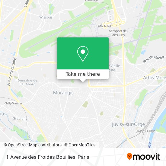 Mapa 1 Avenue des Froides Bouillies