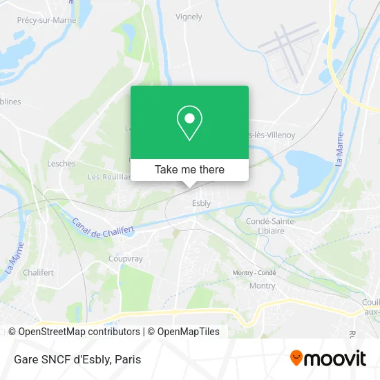 Gare SNCF d'Esbly map