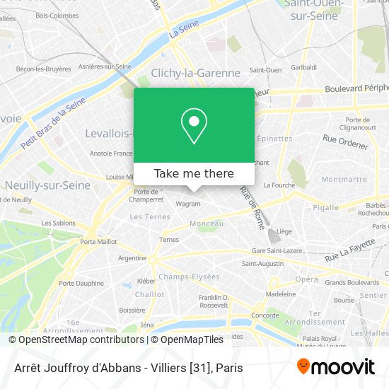 Mapa Arrêt Jouffroy d'Abbans - Villiers [31]