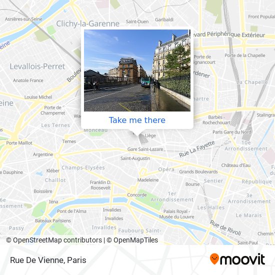 Mapa Rue De Vienne