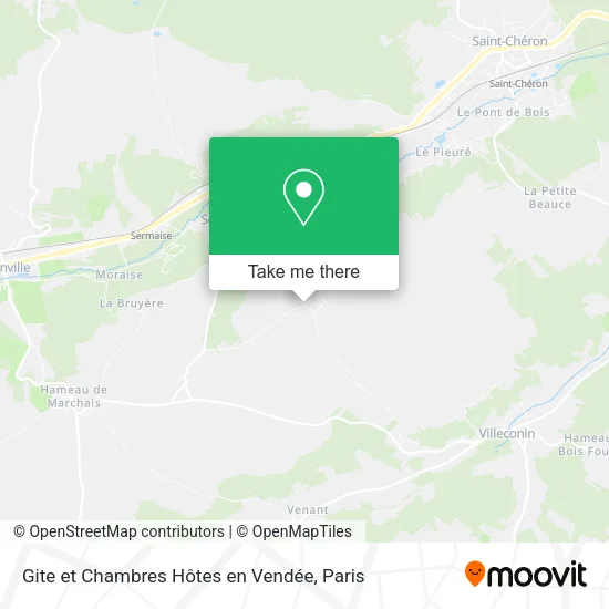 Gite et Chambres Hôtes en Vendée map