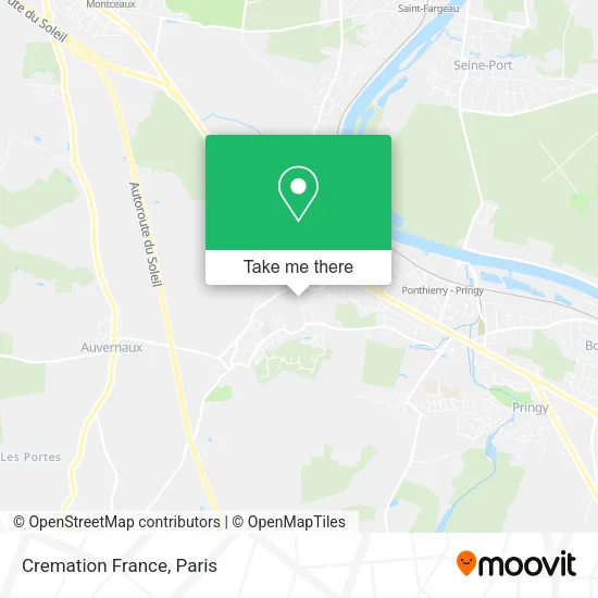 Cremation France map