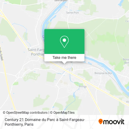 Century 21 Domaine du Parc à Saint-Fargeau-Ponthierry map