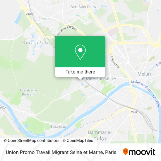 Union Promo Travail Migrant Seine et Marne map