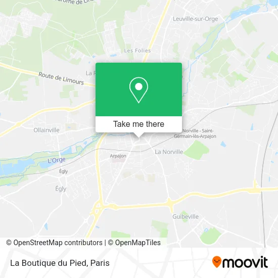 La Boutique du Pied map