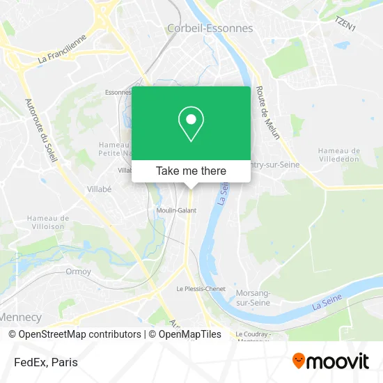 FedEx map