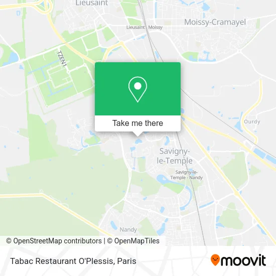 Tabac Restaurant O'Plessis map