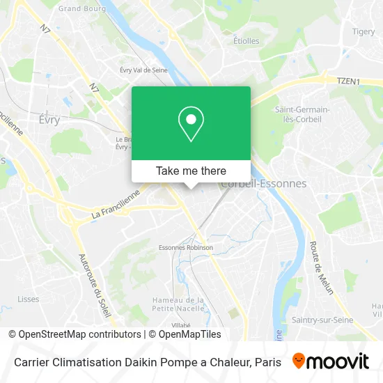 Carrier Climatisation Daikin Pompe a Chaleur map