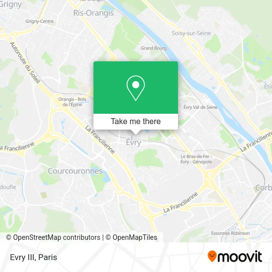 Evry III map