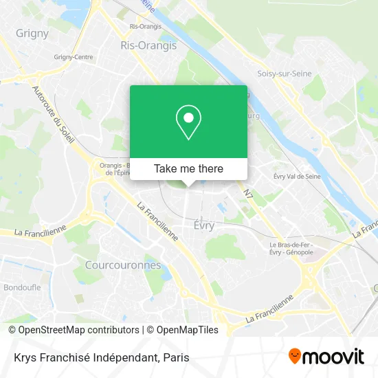 Krys Franchisé Indépendant map