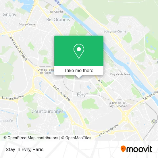 Stay in Evry map