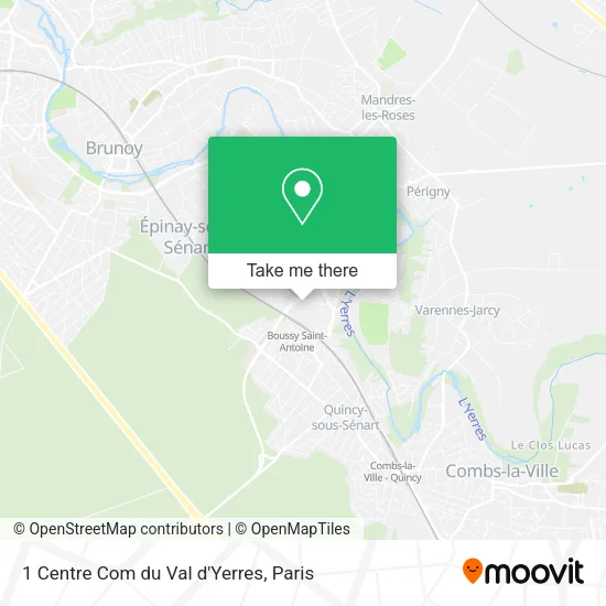 1 Centre Com du Val d'Yerres map