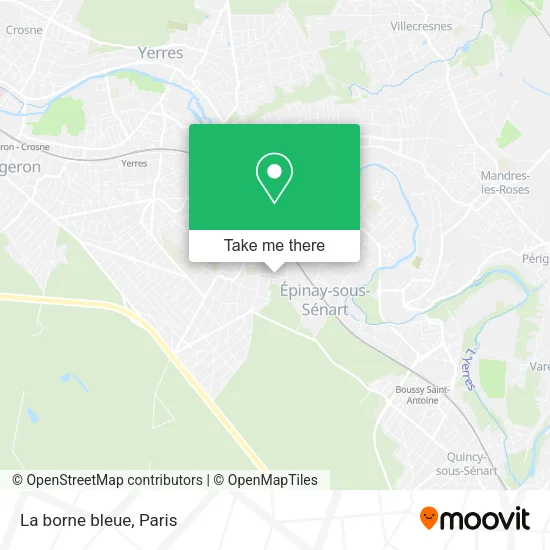 La borne bleue map