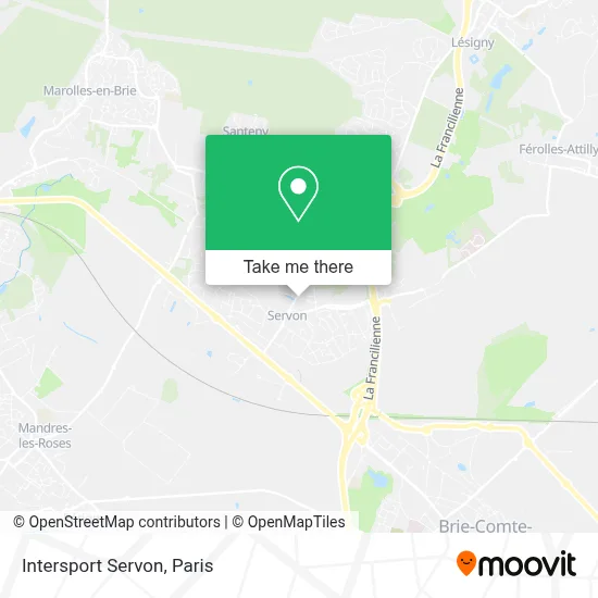 Intersport Servon map