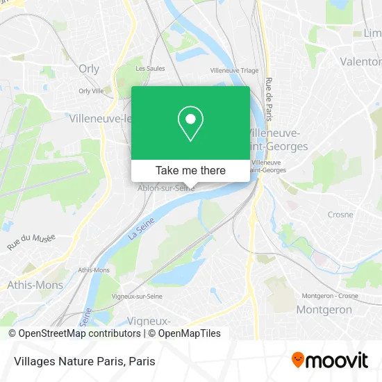 Mapa Villages Nature Paris