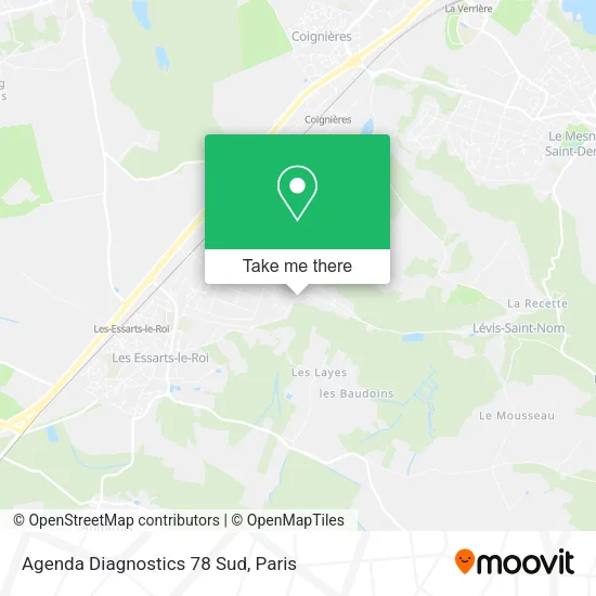 Agenda Diagnostics 78 Sud map