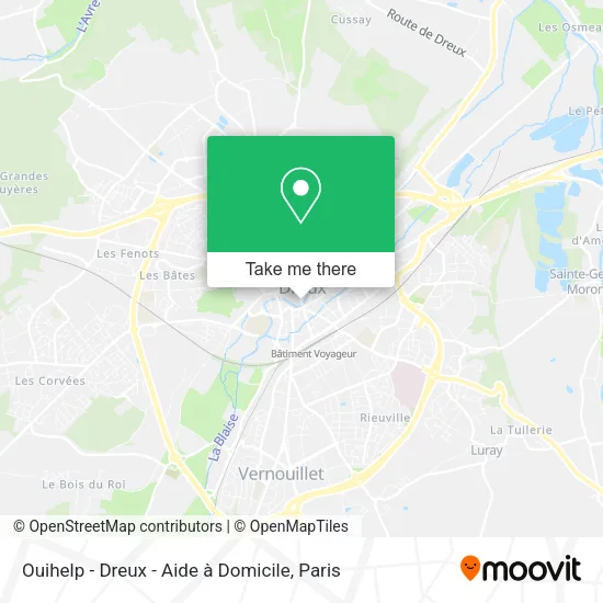 Ouihelp - Dreux - Aide à Domicile map